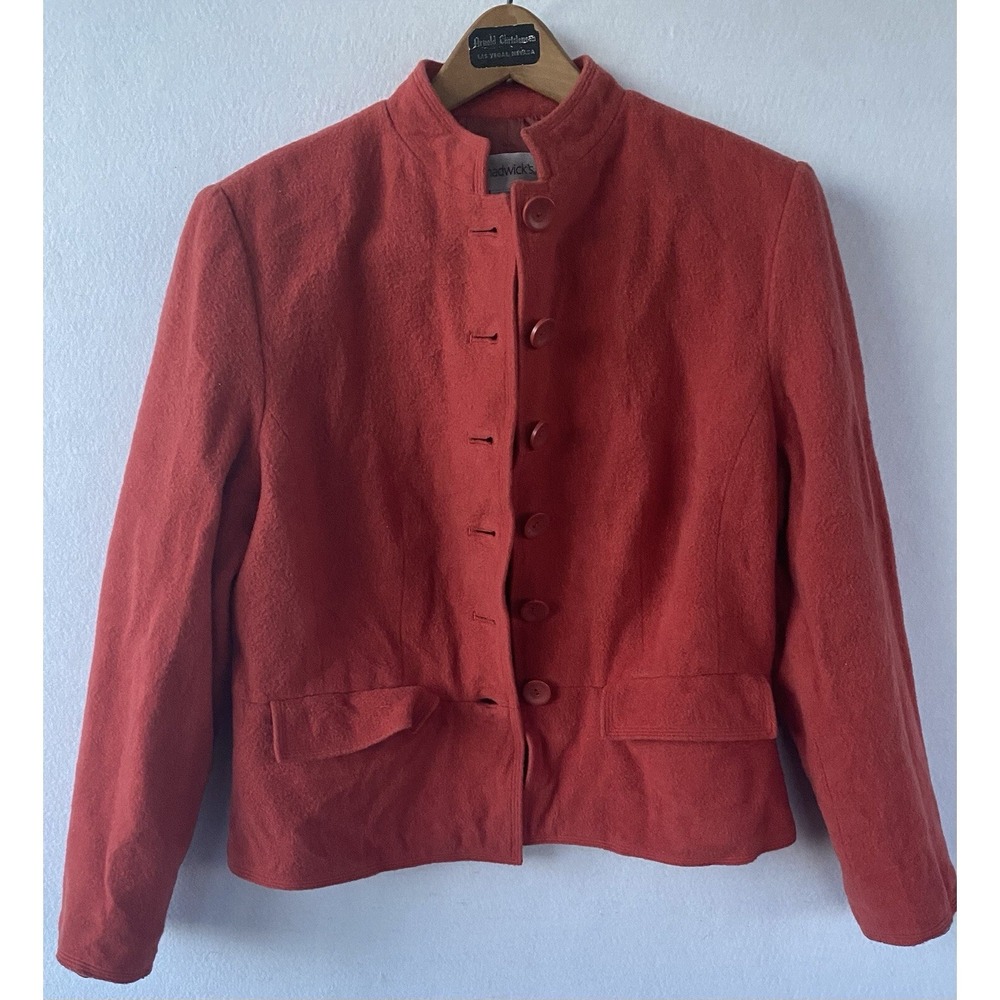 Chadwicks Orange Wool Blend Cardigan Size 12 Luxurious